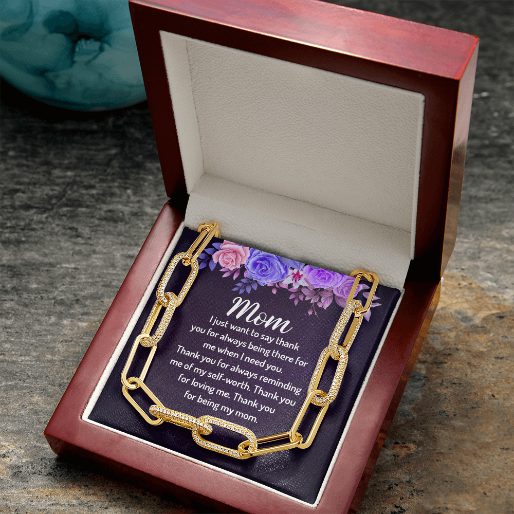 Mom, thank you for always being there for me - Forever Linked Paperclip Necklace