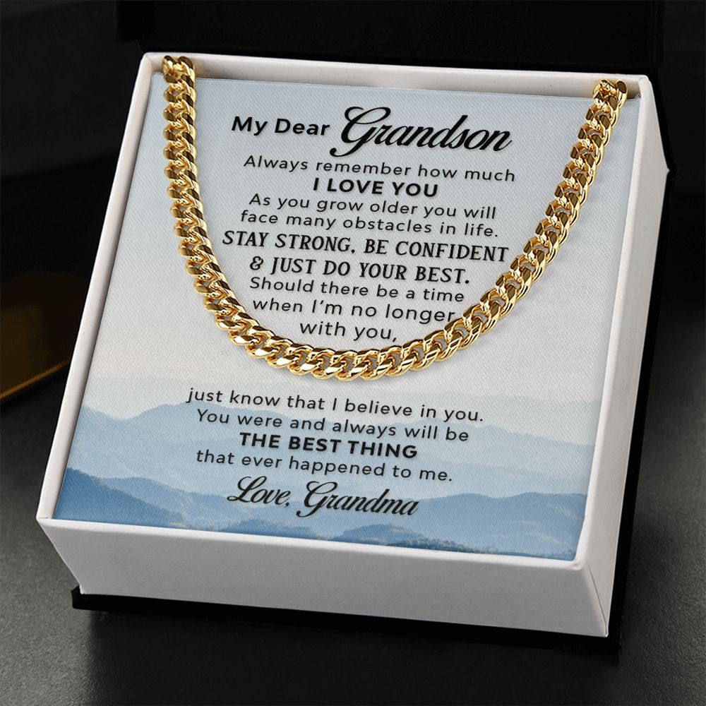 Grandson Gift from Grandma, Cuban Link Chain
