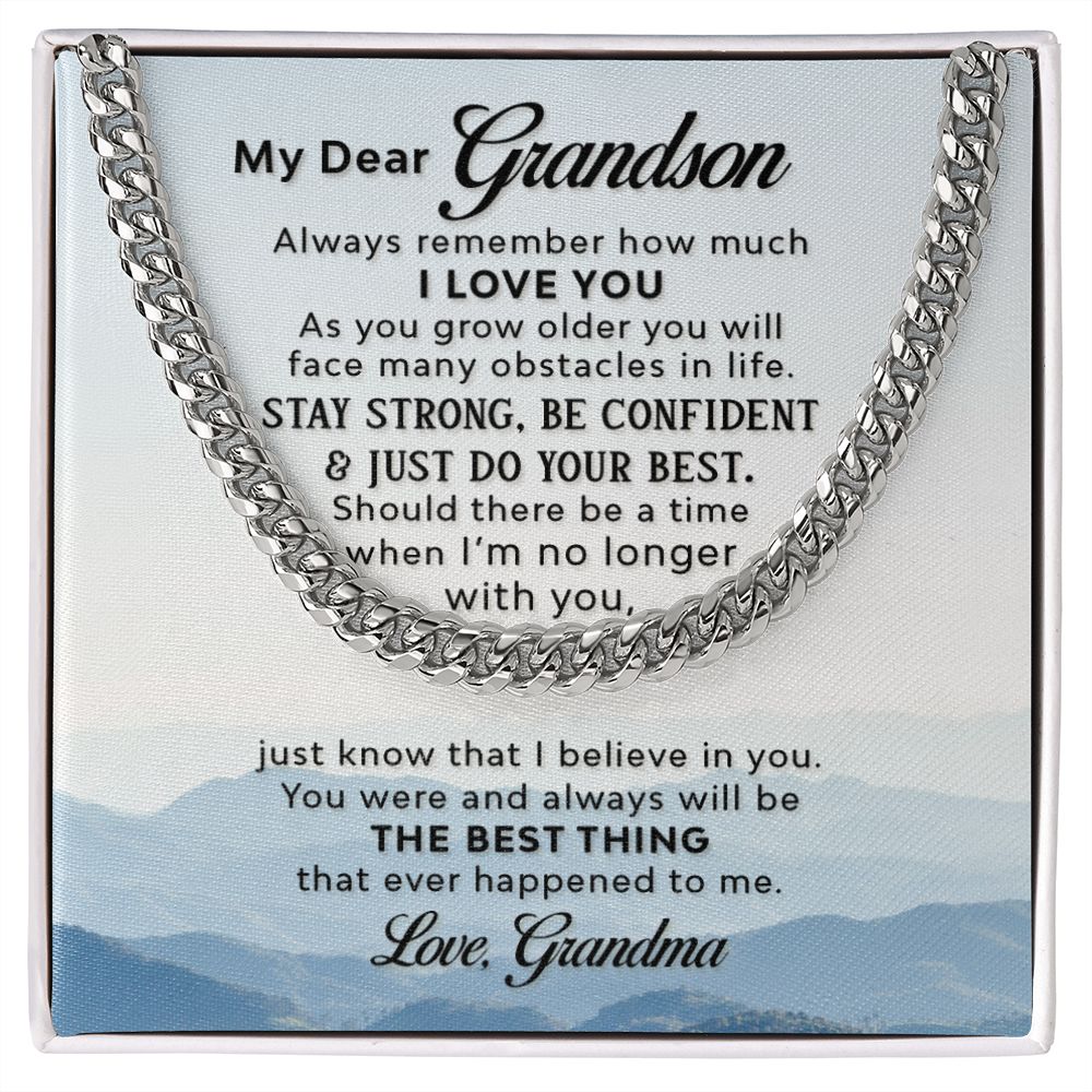 Grandson Gift from Grandma, Cuban Link Chain