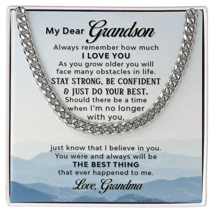 Grandson Gift from Grandma, Cuban Link Chain