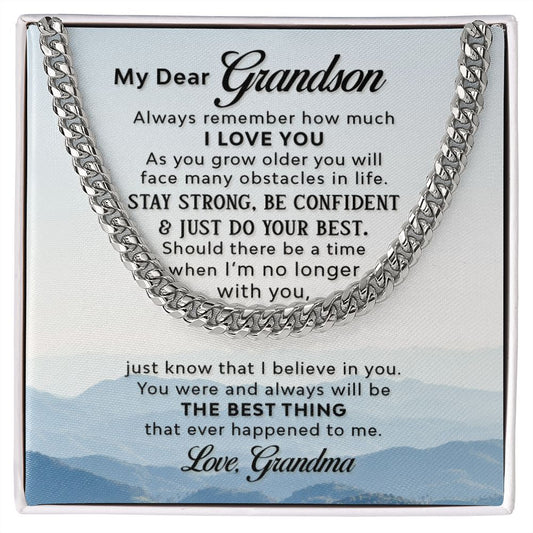 Grandson Gift from Grandma, Cuban Link Chain
