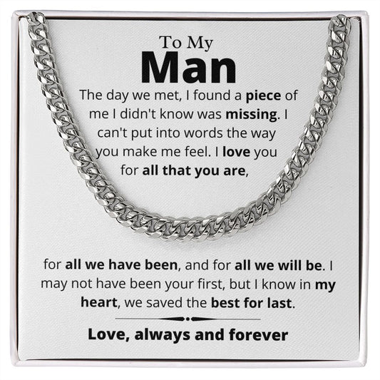 My Man, Best for Last, Cuban Link Chain, hgs012.31