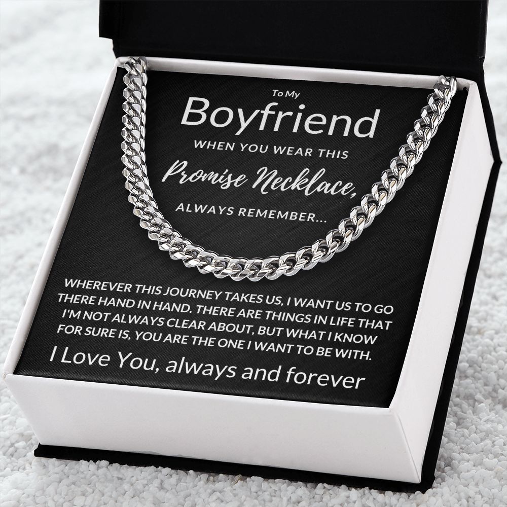 Boyfriend Gift, Always Remember - Cuban Link Chain