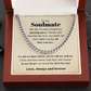 To My Soulmate, best for last - Cuban Link Chain, hgs021.1