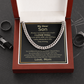 My Dear Son, Always remember, Mom - Cuban Link Chain, hgs033
