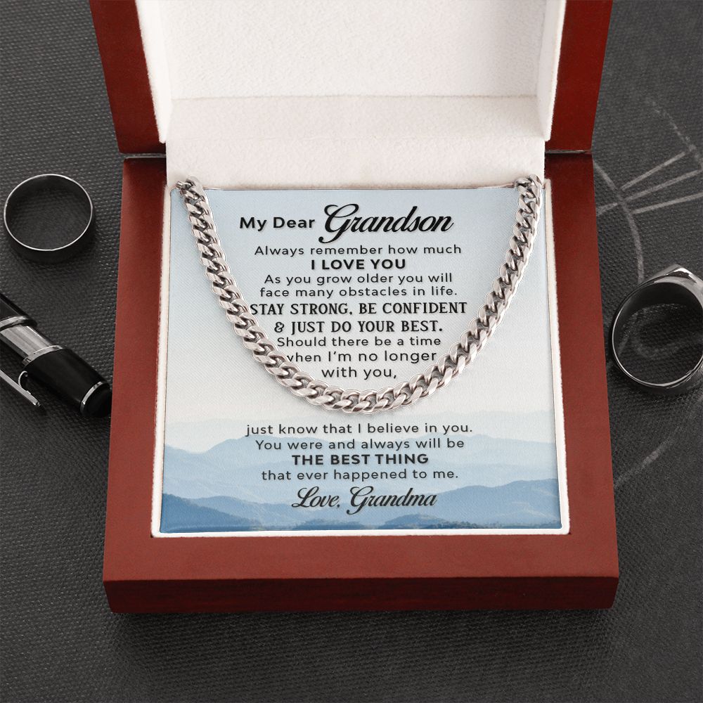 Grandson Gift from Grandma, Cuban Link Chain