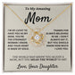 Amazing Mom, you mean the world to me - Love Knot Necklace, hgs040.1