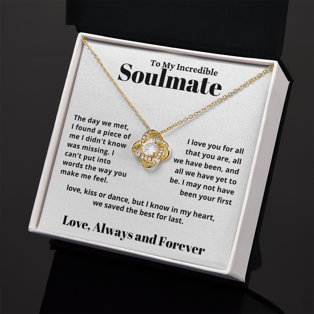 Incredible Soulmate, best for last - Love Knot Necklace, hgs035