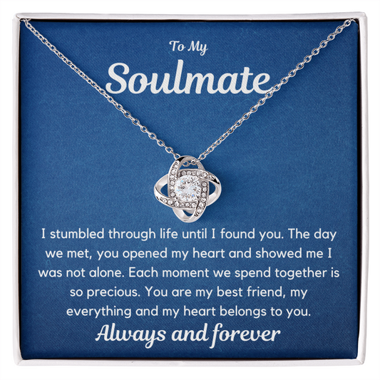 My Soulmate, my Everything - Love Knot Necklace, hgs026.1