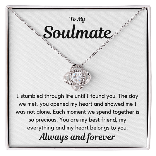 My Soulmate, my Everything - Love Knot Necklace, hgs026