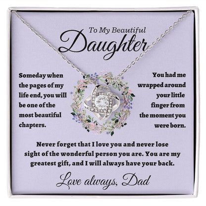 Daughter from Dad, Beautiful Chapters Love Knot Gift Set
