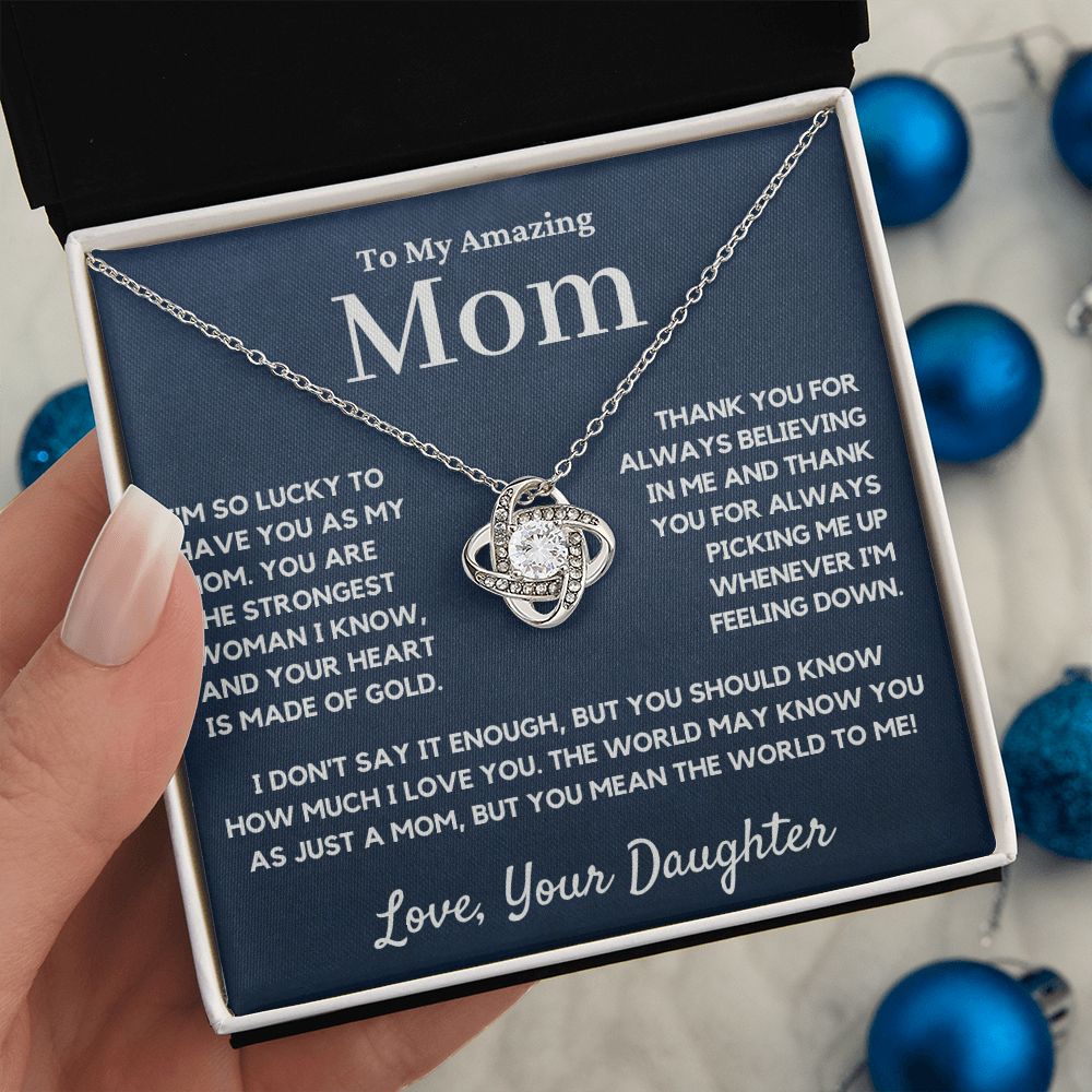 mom love knot necklace gift