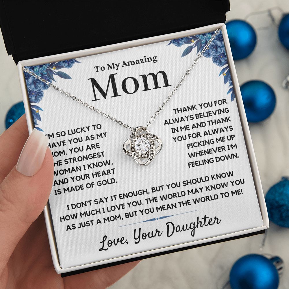 mom love knot necklace gift