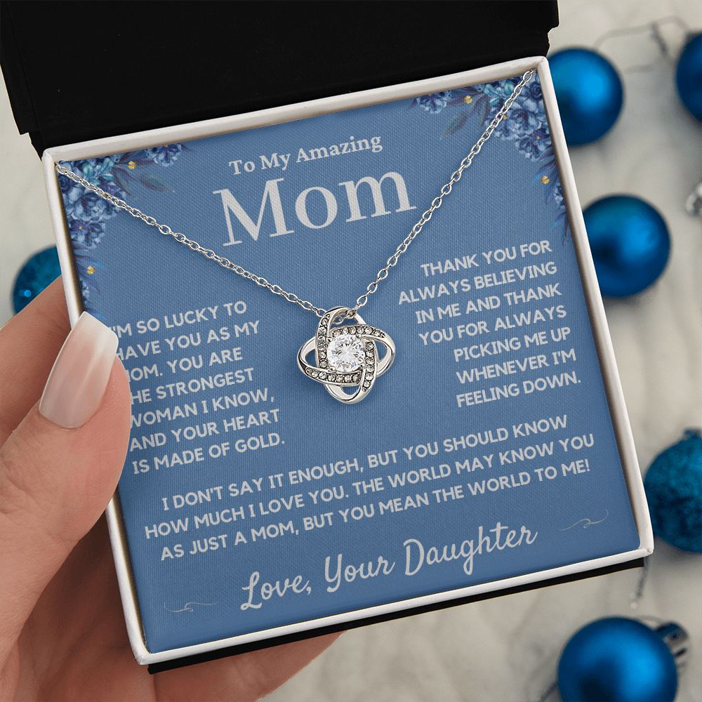 mom love knot necklace gift