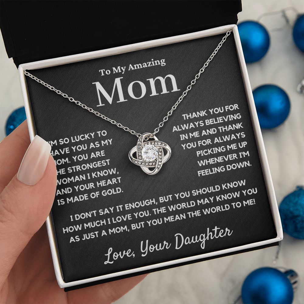 mom love knot necklace gift