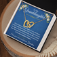 Granddaughter, keep me in your heart - Interlocking Hearts Necklace, hgs028.2