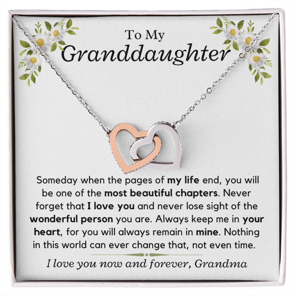 To My Granddaughter, Love Grandma - Necklace Gift Set