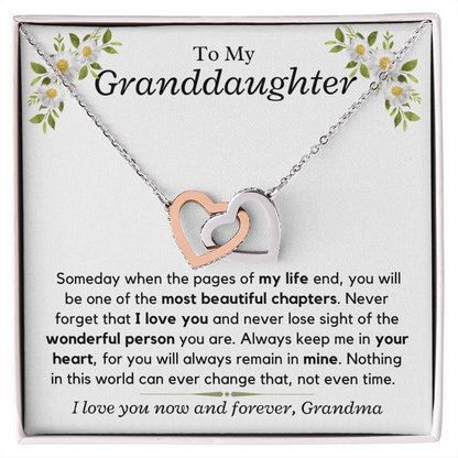 To My Granddaughter, Love Grandma - Necklace Gift Set