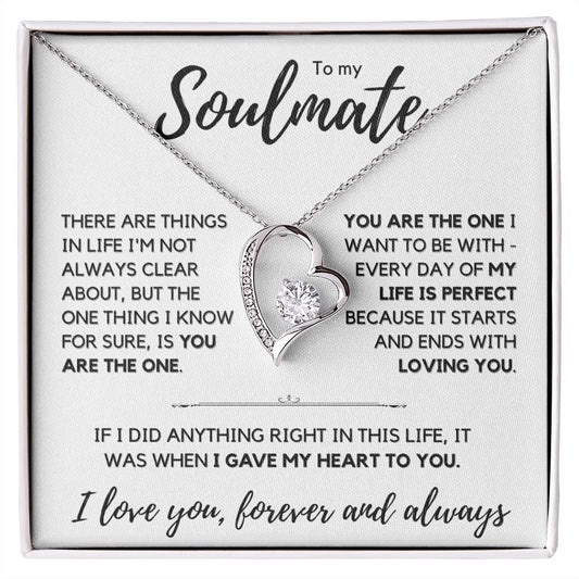 My Soulmate, You are the one - Forever Love Necklace