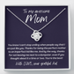 Awesome Mom from grateful KID - Love Knot Necklace, blk
