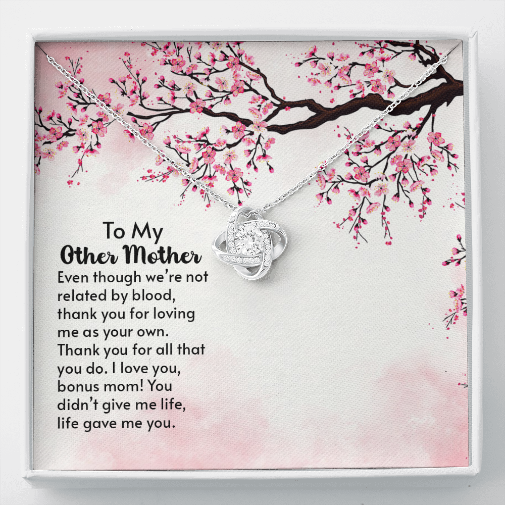 To my Other Mother, you didn't give me life, life gave me you - Love Knot necklace