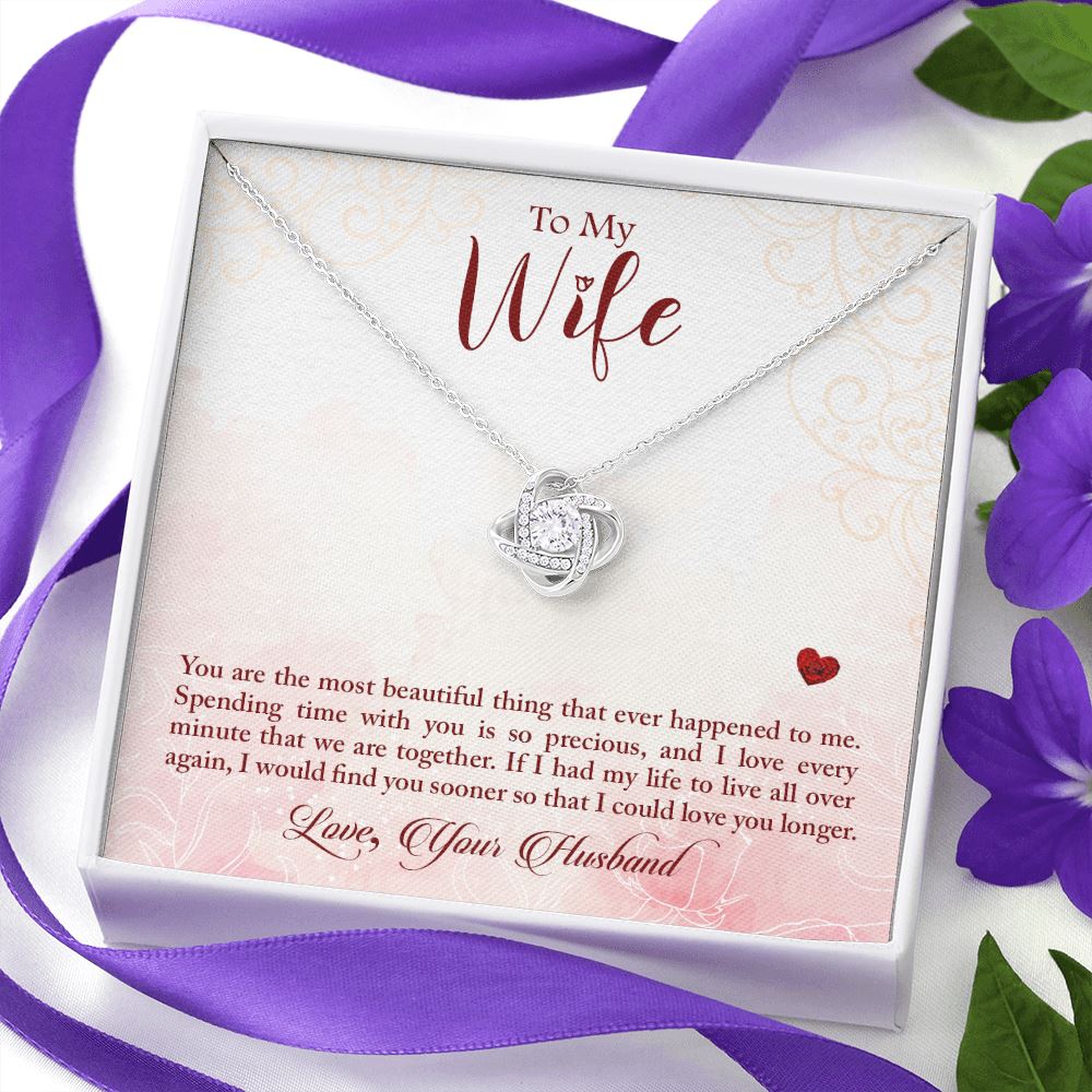 You are the most beautiful thing- Love Knot necklace Jewelry 