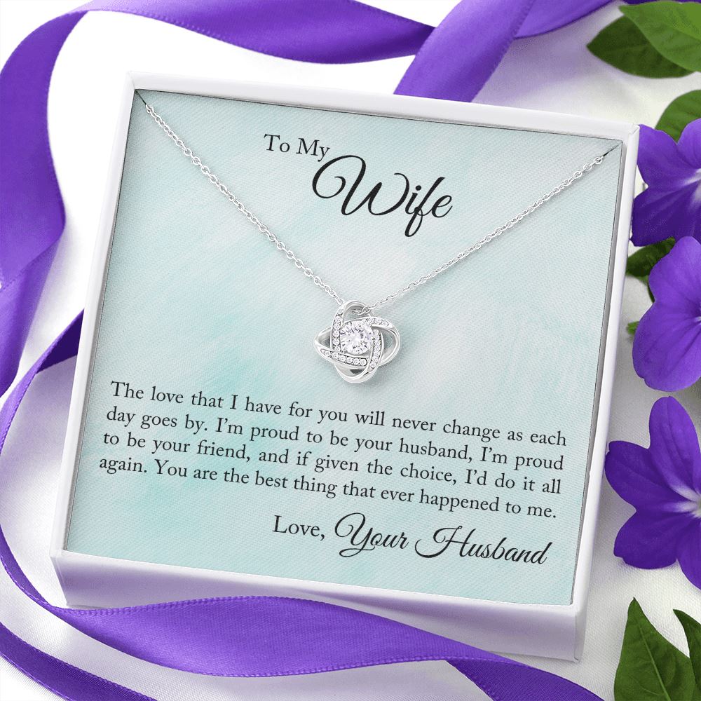 Proud to be your husband - Love Knot necklace Jewelry 