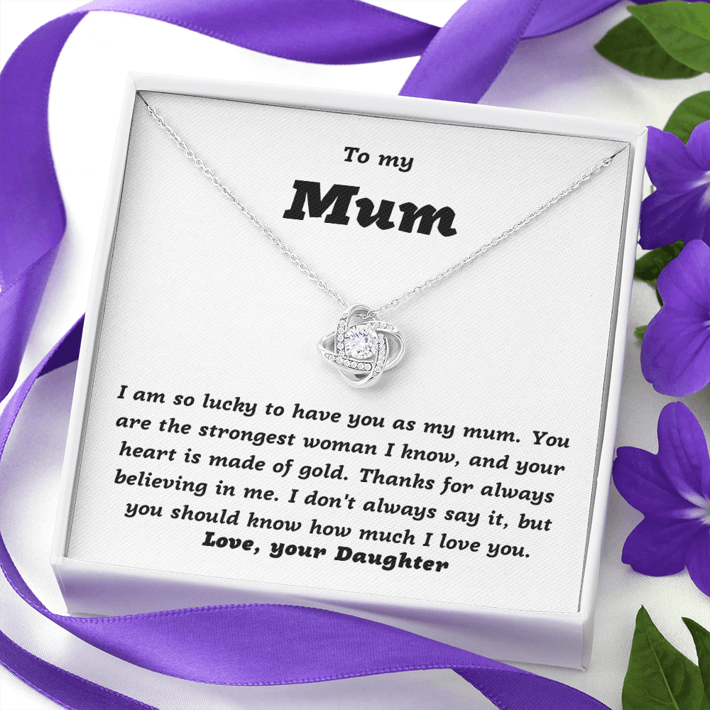 To Mum from Daughter - Love Knot Necklace