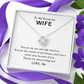 To My Wonderful Wife, you are my One and Only, Thanks for being you! Love Knot necklace wht