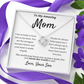 Amazing Mom, you mean the world to me, from Son -Love Knot Necklace, wht