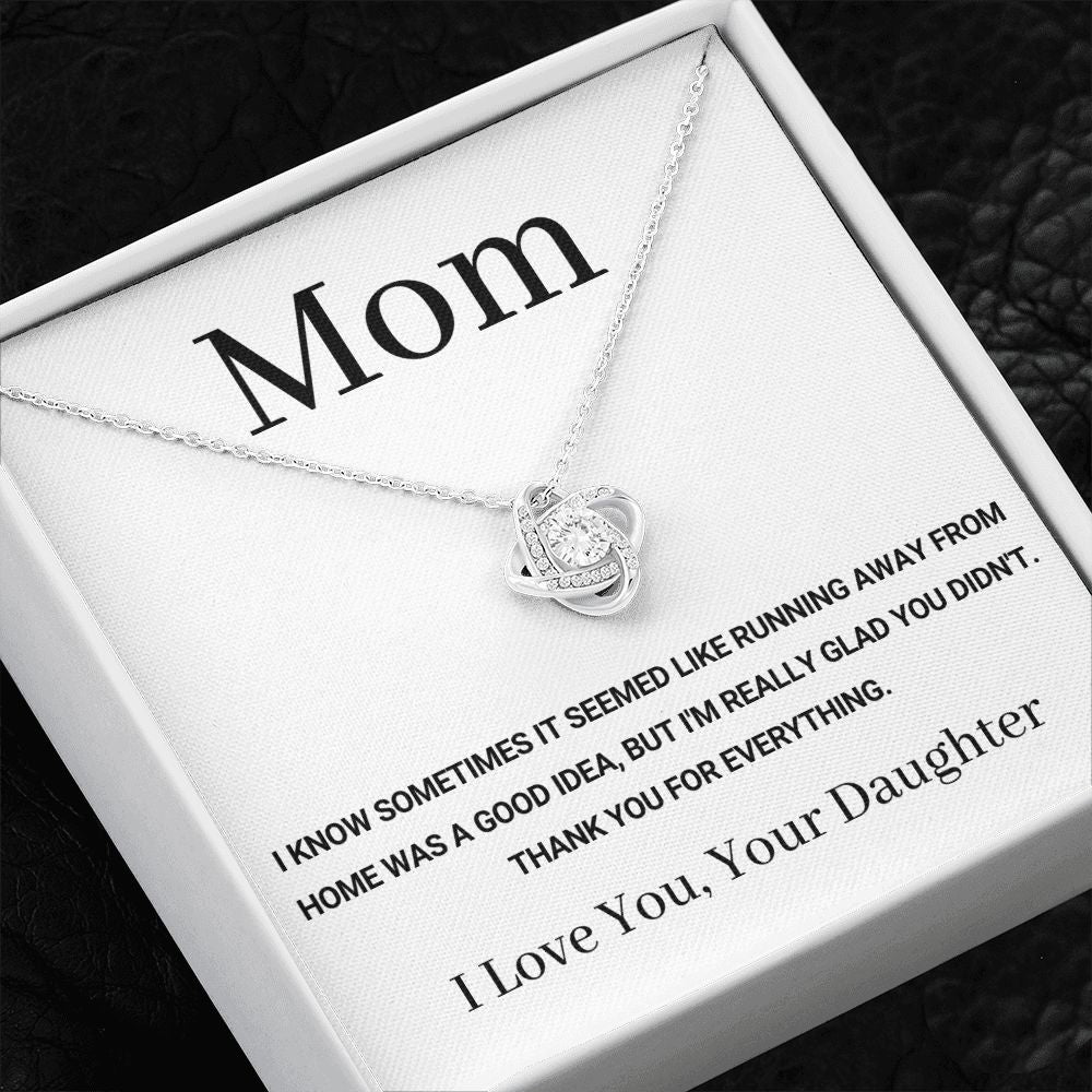 mom love knot necklace gift