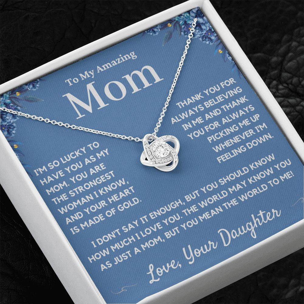 mom love knot necklace gift