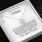 Wonderful Mother from Daughter - Love Knot Necklace, wht, stnl