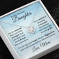 Precious Daughter, from Mom - Love Knot Necklace | Graduation | Engagement | Moving Out | New Home | Birthday Gift for Daughter, hgs010