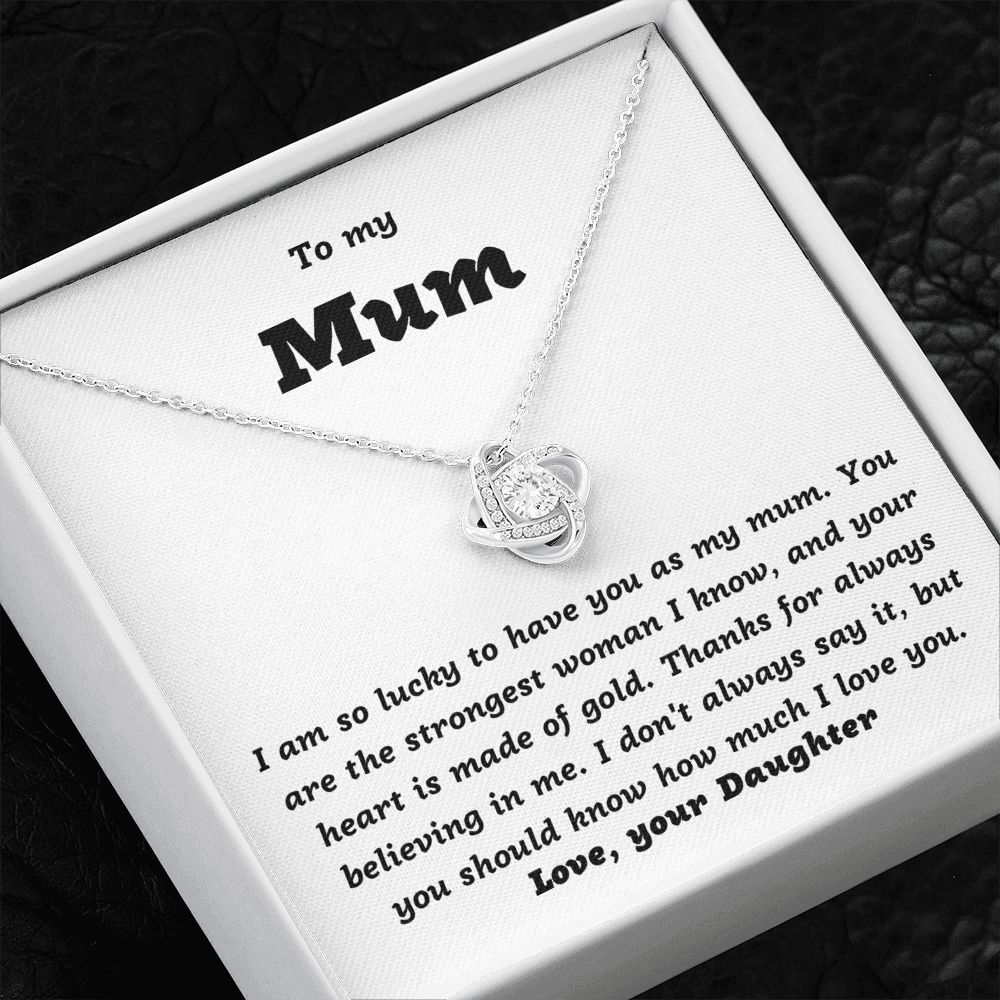 To Mum from Daughter - Love Knot Necklace