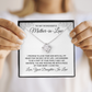 To Mother-in-Law from Daughter - Love Knot Necklace, wht