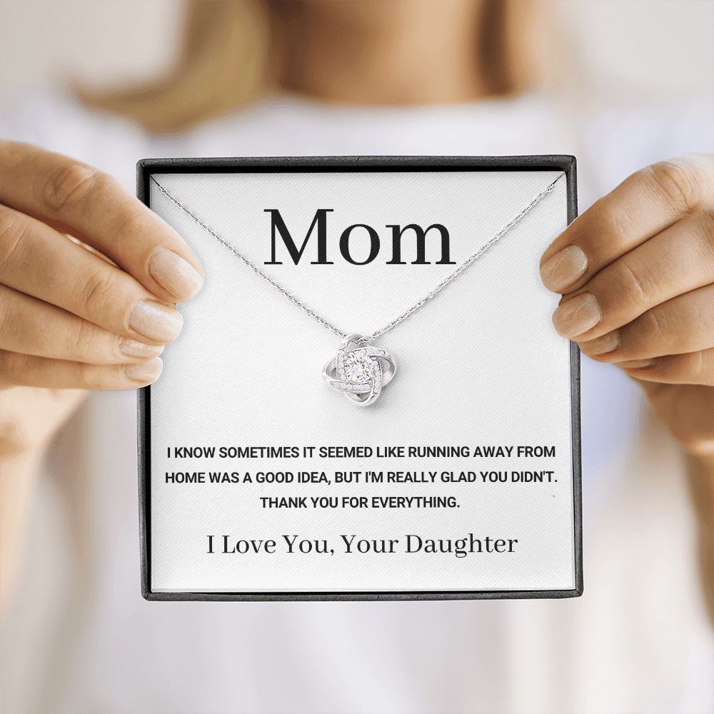 mom love knot necklace gift