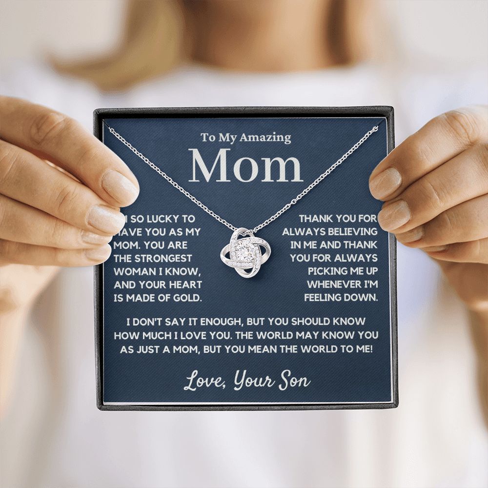 mom love knot necklace gift