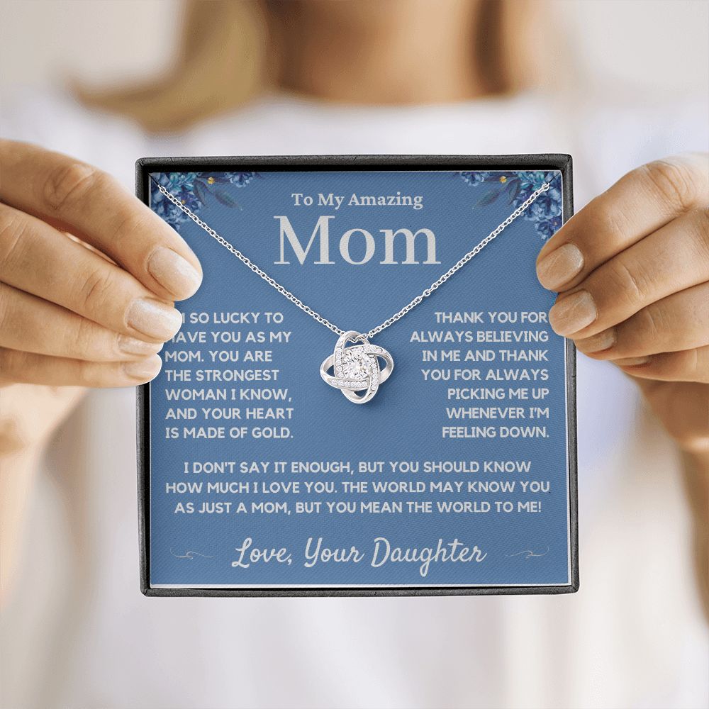 mom love knot necklace gift