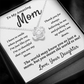 Amazing Mom, you mean the world to me, from Daughter - Love Knot Necklace, wht