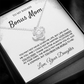 Badass Bonus Mom, Love makes you my Mom, from Daughter - Love Knot Necklace