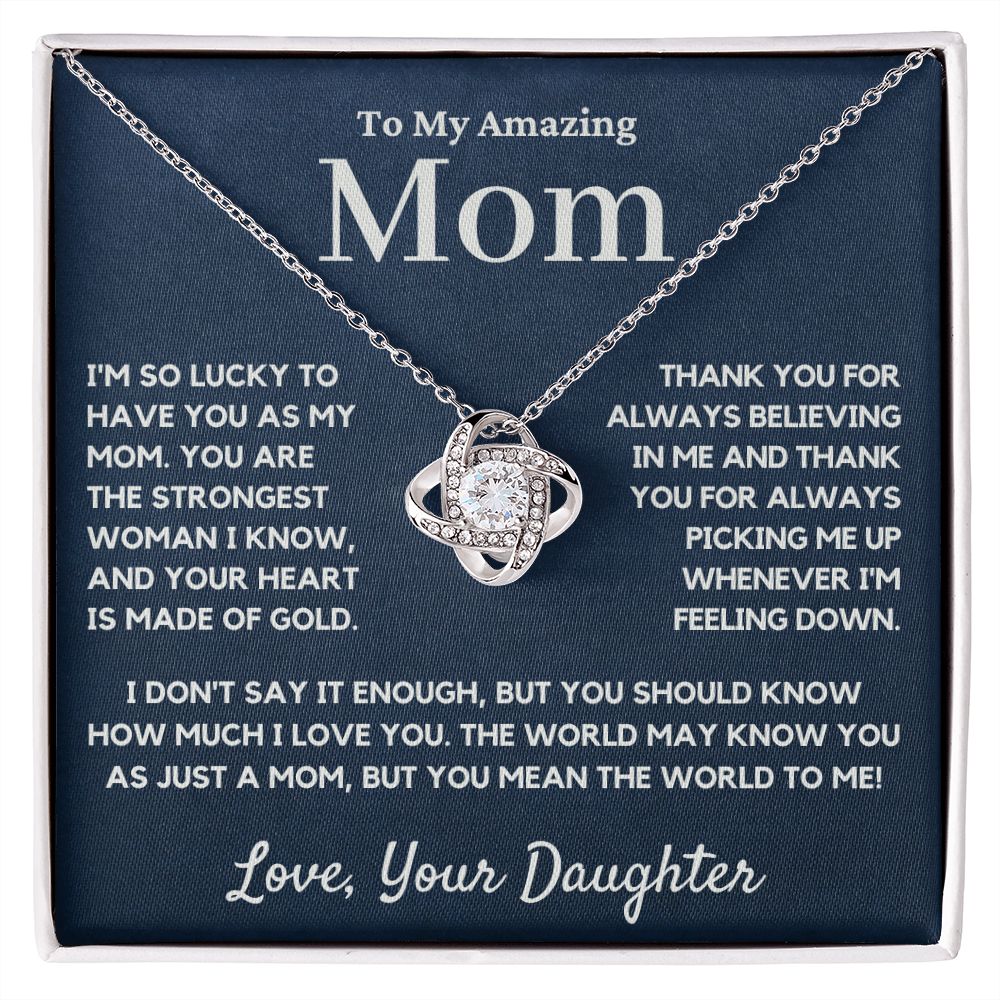 mom love knot necklace gift