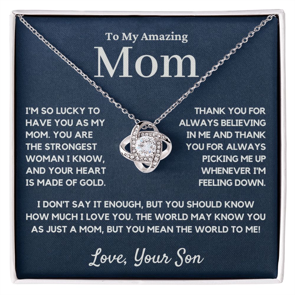 mom love knot necklace gift