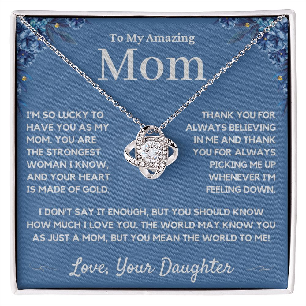 mom love knot necklace gift