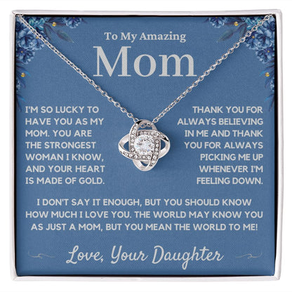 mom love knot necklace gift