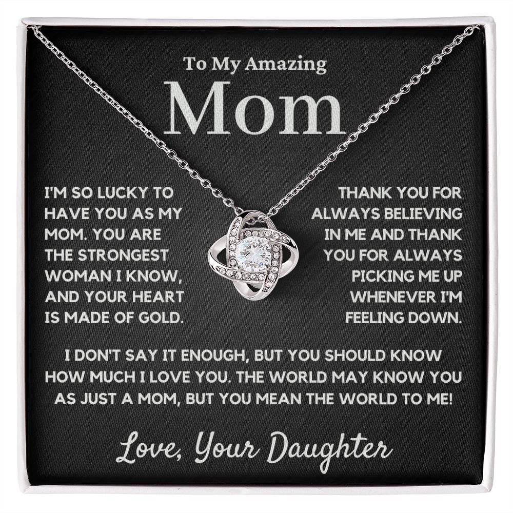 mom love knot necklace gift