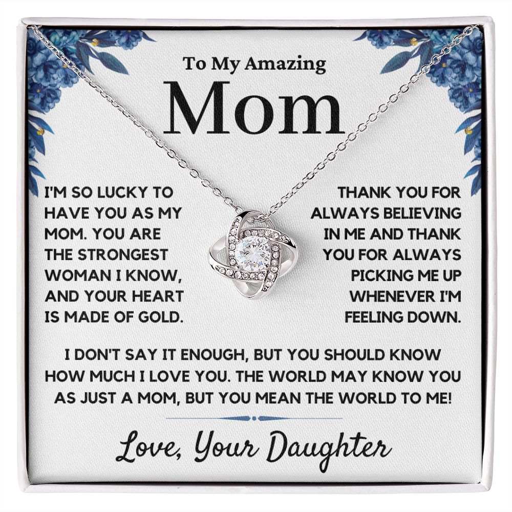 mom love knot necklace gift