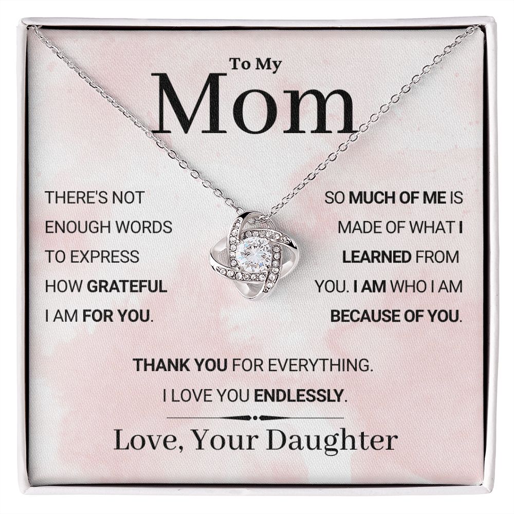 Mom, I love you endlessly, from daughter | soft pink clouds