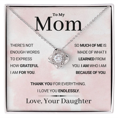 Mom, I love you endlessly, from daughter | soft pink clouds