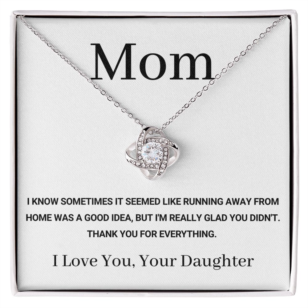mom love knot necklace gift